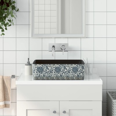 Washbasin, black and blue,...
