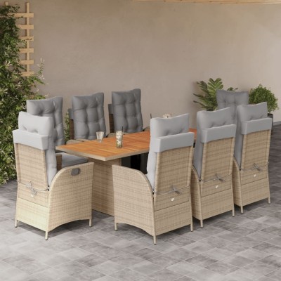 Garden set with cushions, 9...