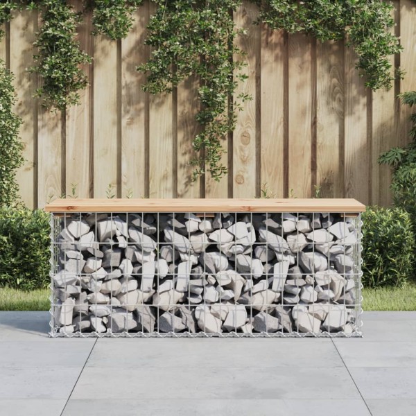 Garden bench, 103x31.5x42cm, solid pine, gabion design