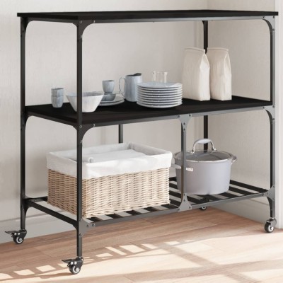 Kitchen trolley, black,...