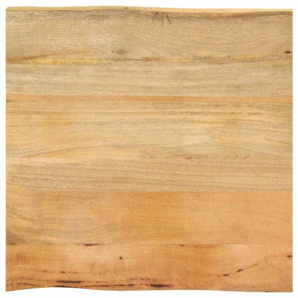 Table top, 80x80x3.8cm, solid mango wood, with live edge
