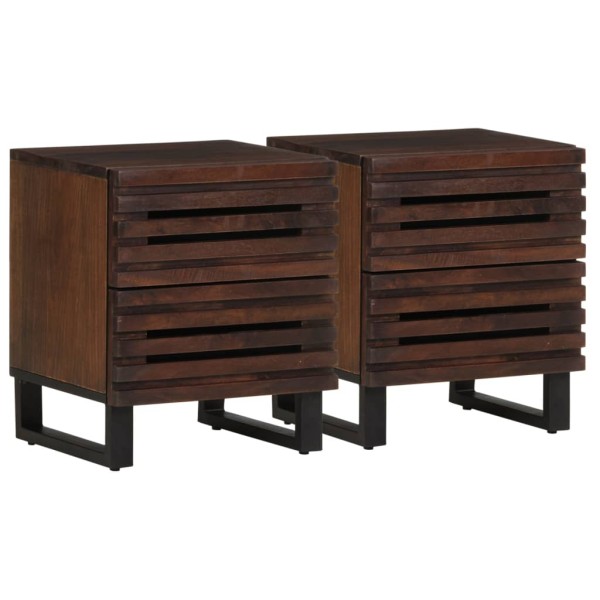 Bedside cabinets, 2 pcs., 40x34x46cm, solid mango wood