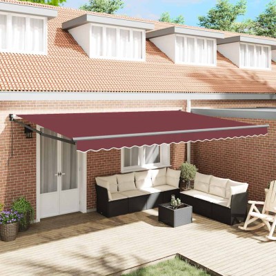 Manual retractable awning,...