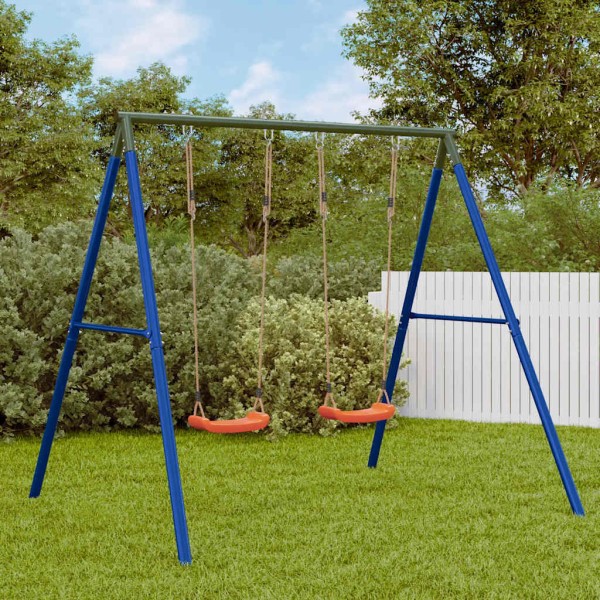 Outdoor swing set with 2 swings