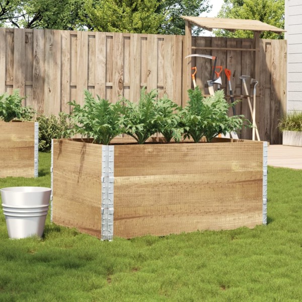 Garden bed, white, 120x80cm, solid pine wood