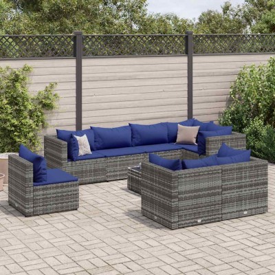 Garden set with cushions, 9...