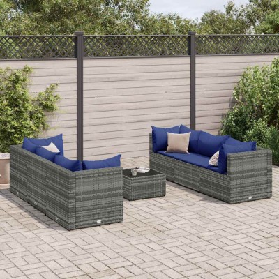 Garden set with cushions, 7...