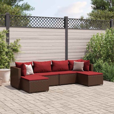 Garden set with cushions, 6...