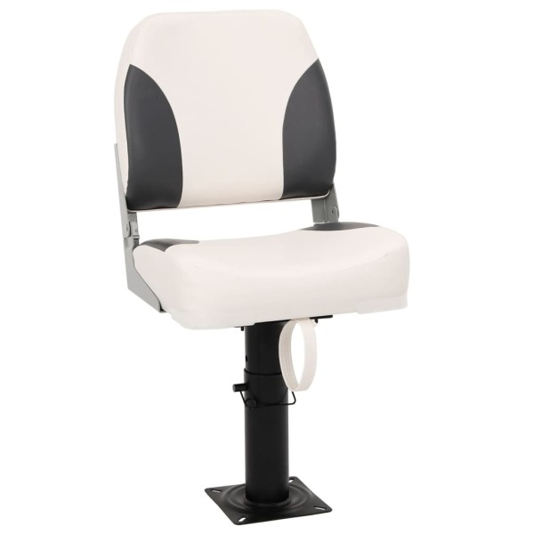 Folding boat seat, 1 set, low back and mounting strap