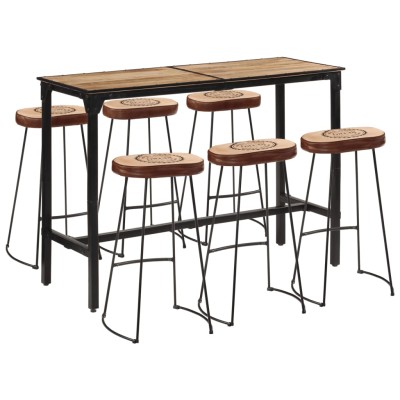 Bar set, 7 pieces, solid...