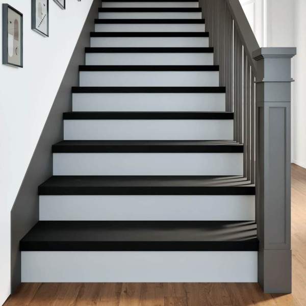 Stair steps, 4 pcs., brown-black, solid oak wood