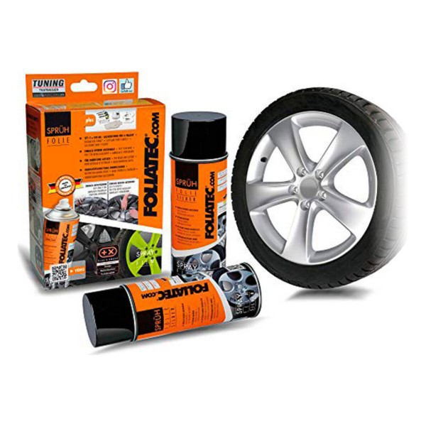 Auto Šķidrā Gumija Foliatec FT2049 Sudrabains 400 ml (2 pcs)