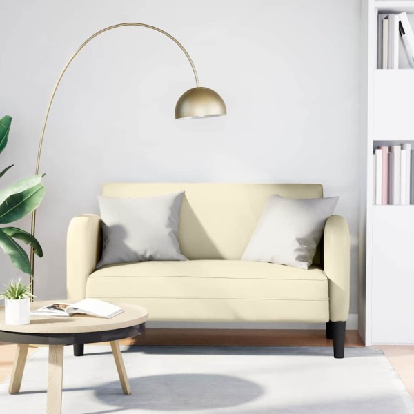 Loveseat sofa, cream, 110cm, artificial leather