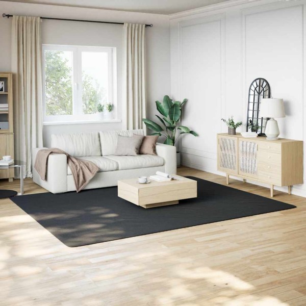 Fluffy carpet, black, 240x305 cm, polyester