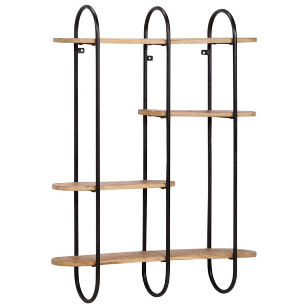 Wall shelf, 90x20x116.5 cm, solid raw mango wood