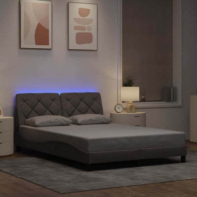 Bed frame with LED lights,...