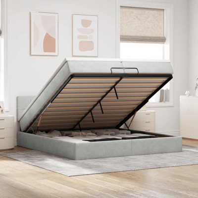Bed with mattress, light...