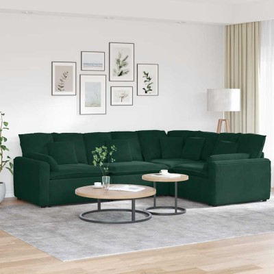 Modular sofa with cushions,...