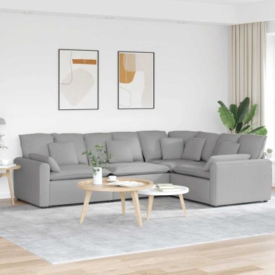 Modular sofa with cushions,...