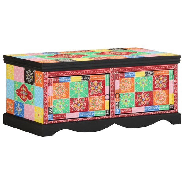 Coffee table, multicolored, 90x50x40 cm, solid mango wood