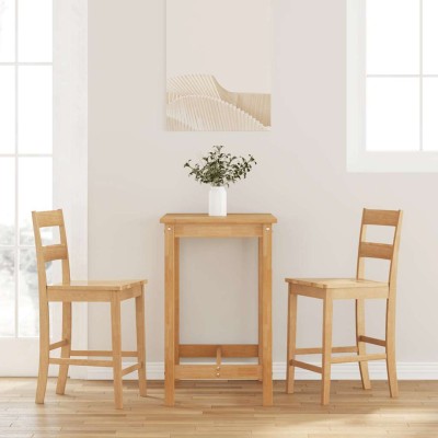 Bar stools, 2 pcs., solid...