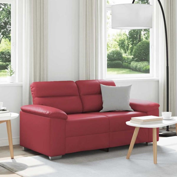 Double sofa, wine red, 160x81x84 cm, artificial leather