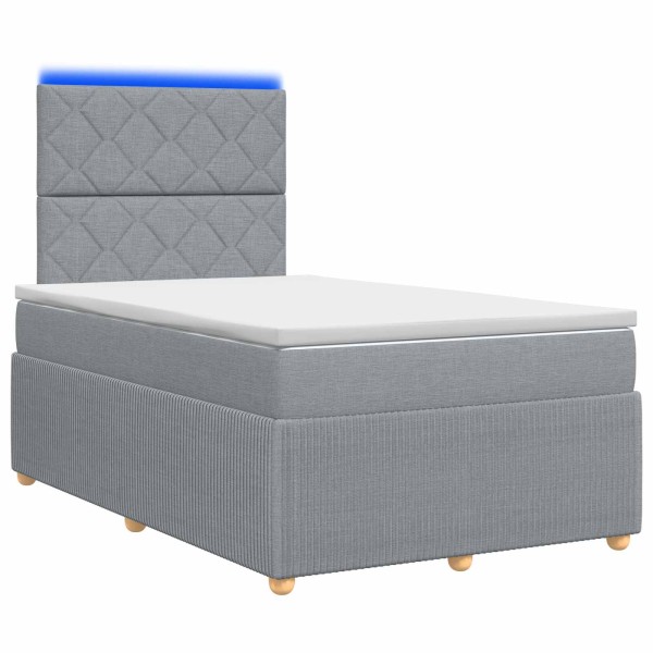 LED bed mattress with LED lighting Light gray Fabric