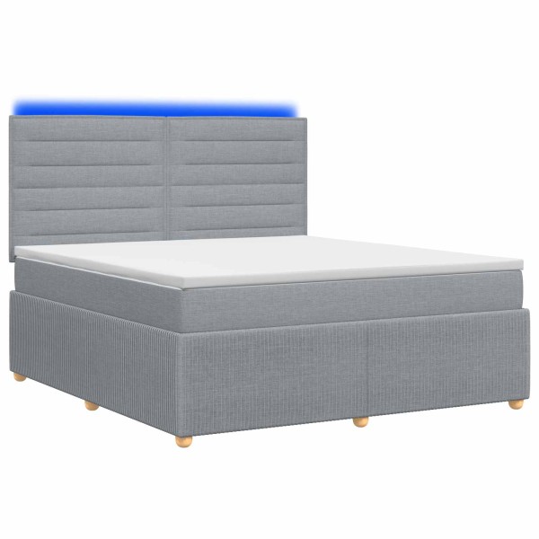 LED bed mattress with LED lighting Light gray Fabric