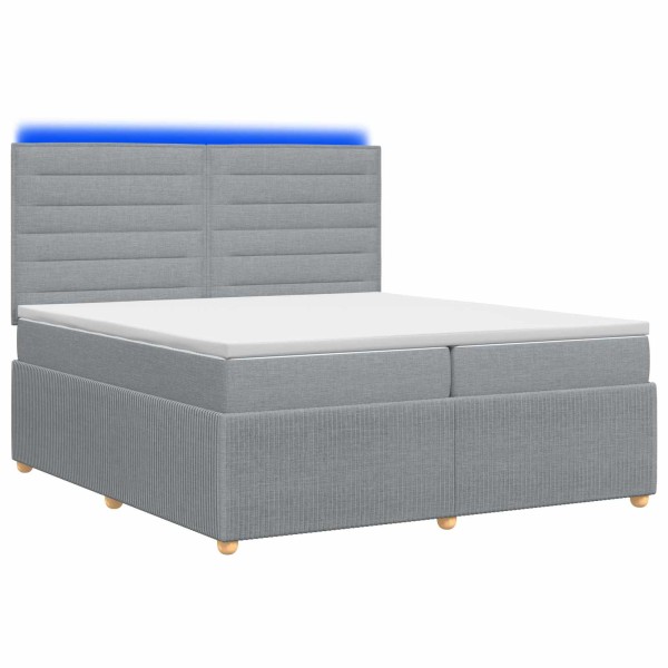 LED bed mattress with LED lighting Light gray Fabric