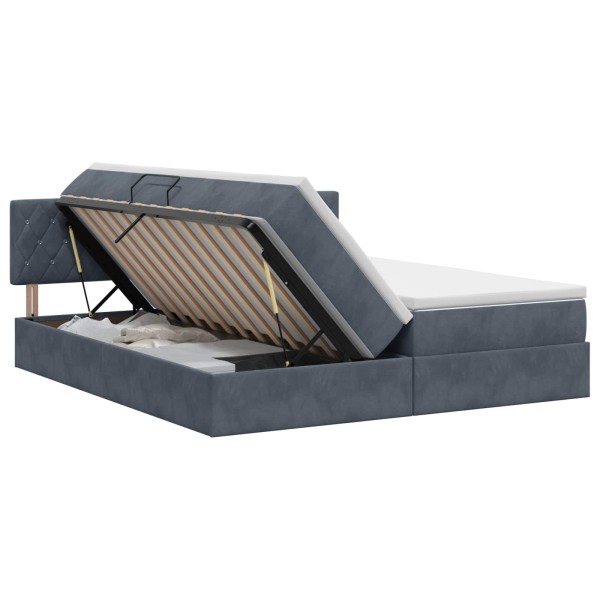 Safety bed with headboard 2 pcs. Dark gray