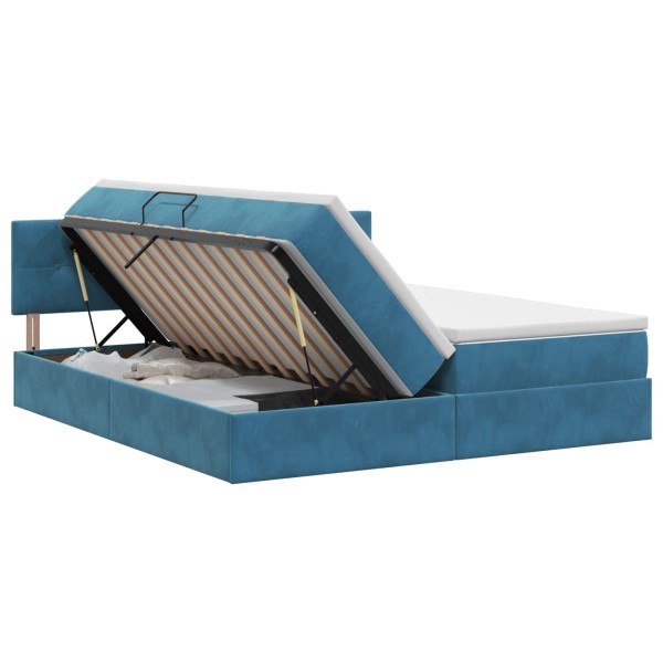 Safety bed with headboard 2 pcs. Dark blue