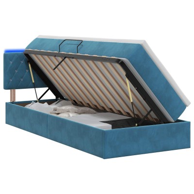 LED storage bed with...