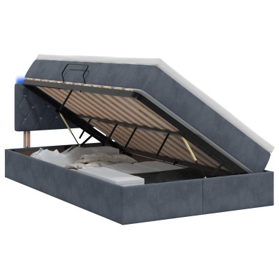 LED storage bed with...