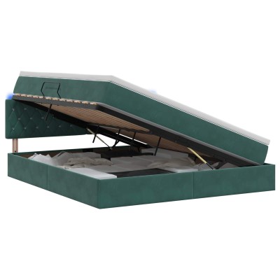 LED storage bed with...
