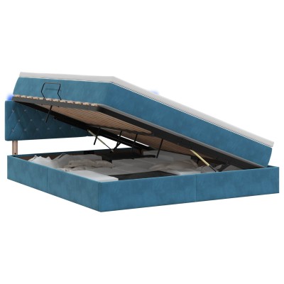 LED storage bed with...