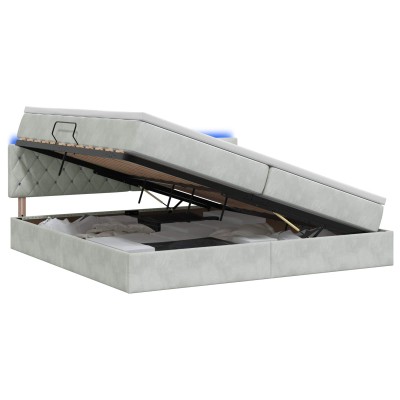 LED storage bed with...