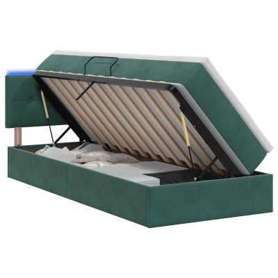 LED storage bed with...