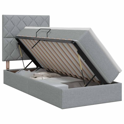 Bed with storage space and...