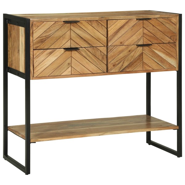 Console table Brown 90 x 35 x 80 cm Solid acacia wood