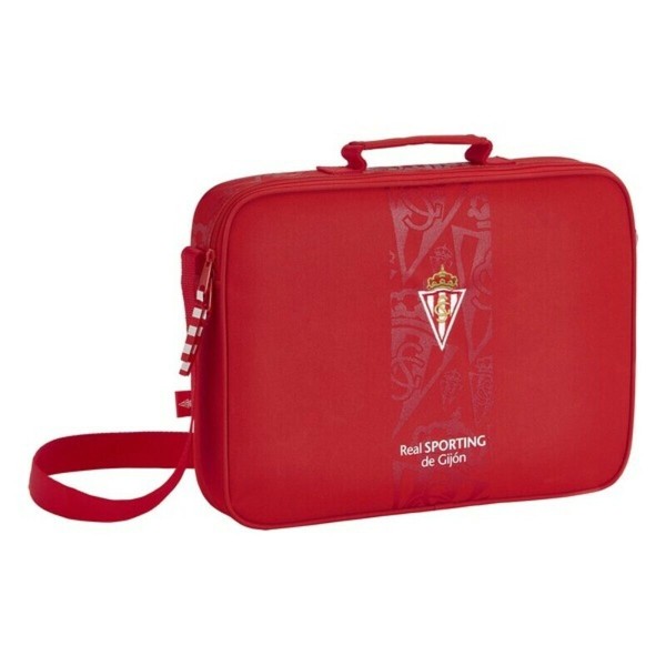 Школьный портфель Real Sporting de Gijón Красный (38 x 28 x 6 cm)