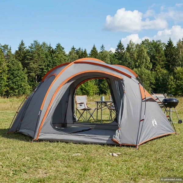 Trekking tent with rain cover, waterproof