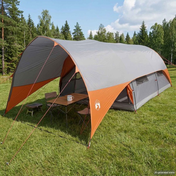 Tunnel tent with rain cover, waterproof