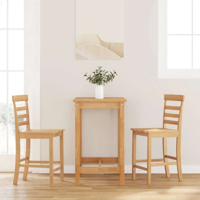 Bar stools, 2 pcs., solid...
