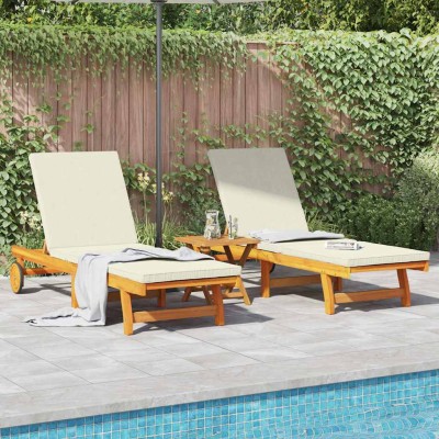 Sun lounger 2 pcs. Solid...