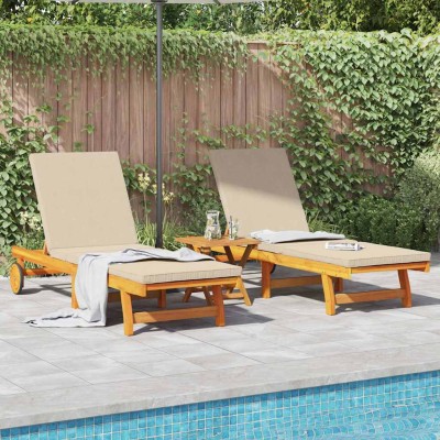 Sun lounger 2 pcs. Solid...