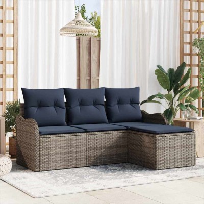 Garden Sofa Set Gray...