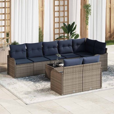 Garden Sofa Set 9 pcs. Gray...
