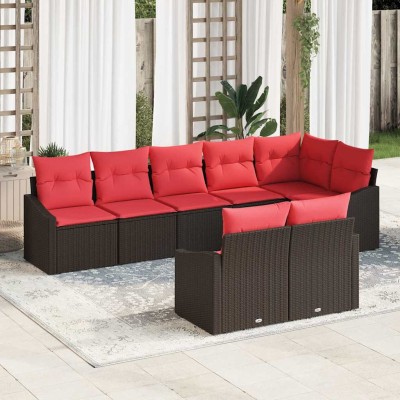 Sofa set 8 pcs. Brown...