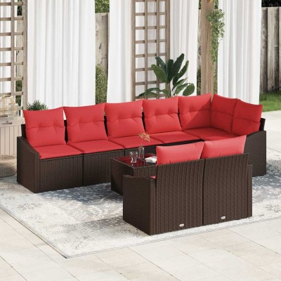 Sofa set 9 pcs. Brown...
