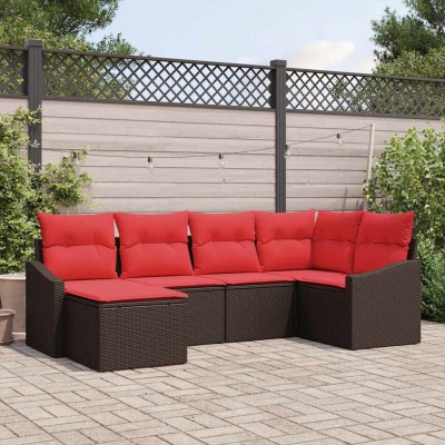Sofa set 6 pcs. Brown...